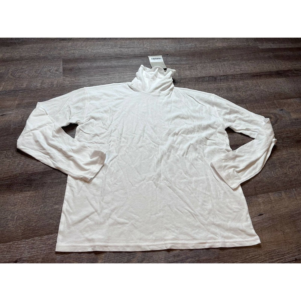 Everlane White The Air Turtleneck Too Size Medium Womens Longsleeve L8